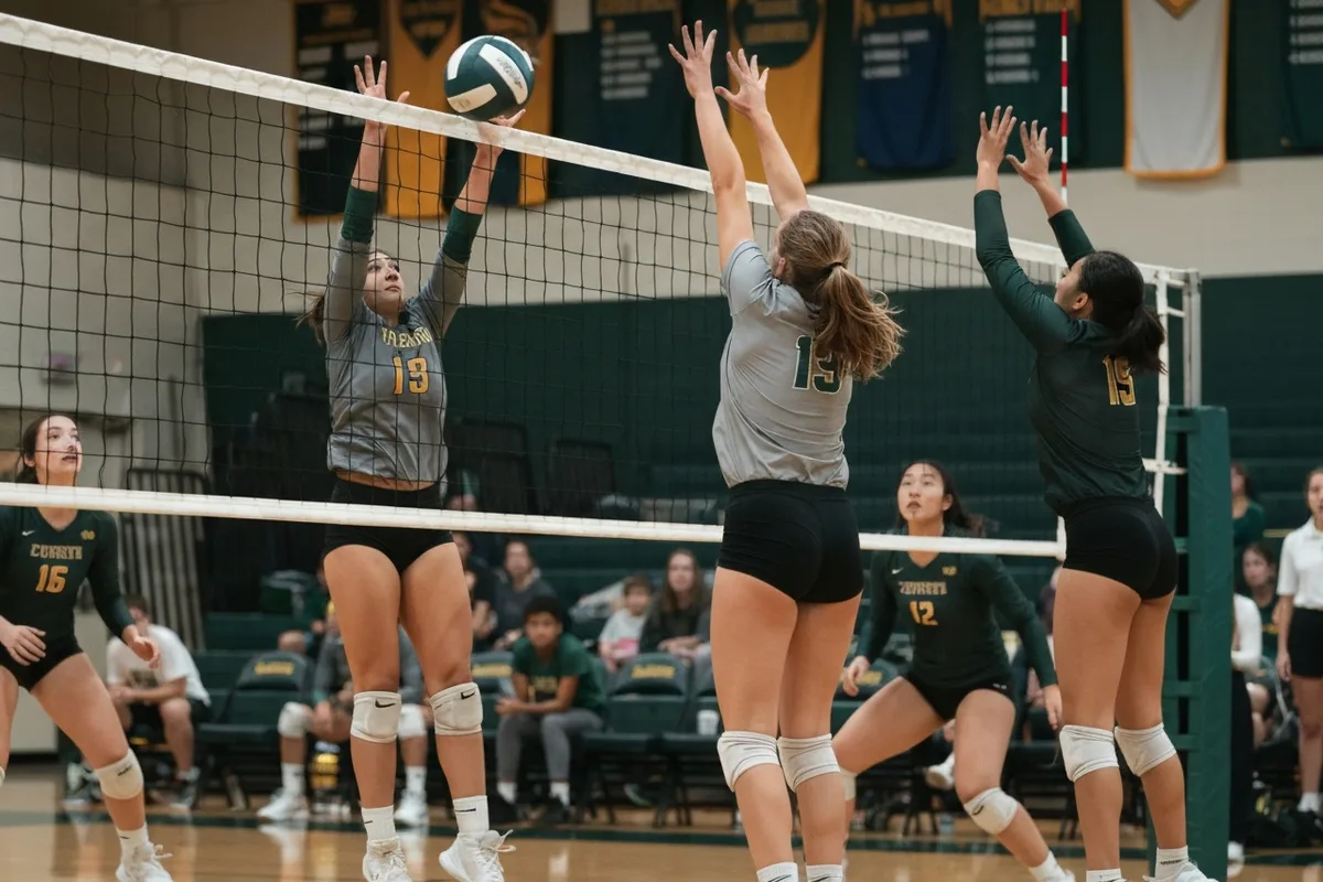 Varsity Girls Volleyball vs Heritage Academy at Peregrine Field.