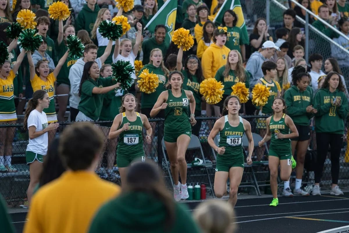 Varsity Girls Track & Field vs Westlake High School at Peregrine Field.