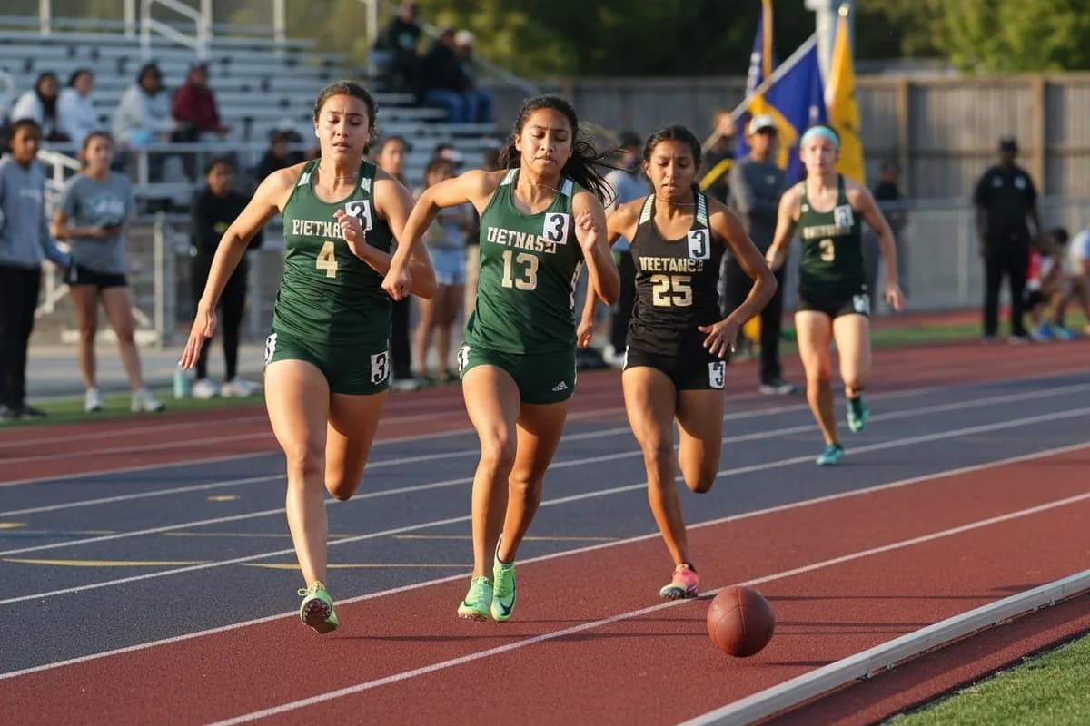 Varsity Girls Track & Field vs Canyon View High School at Peregrine Field.