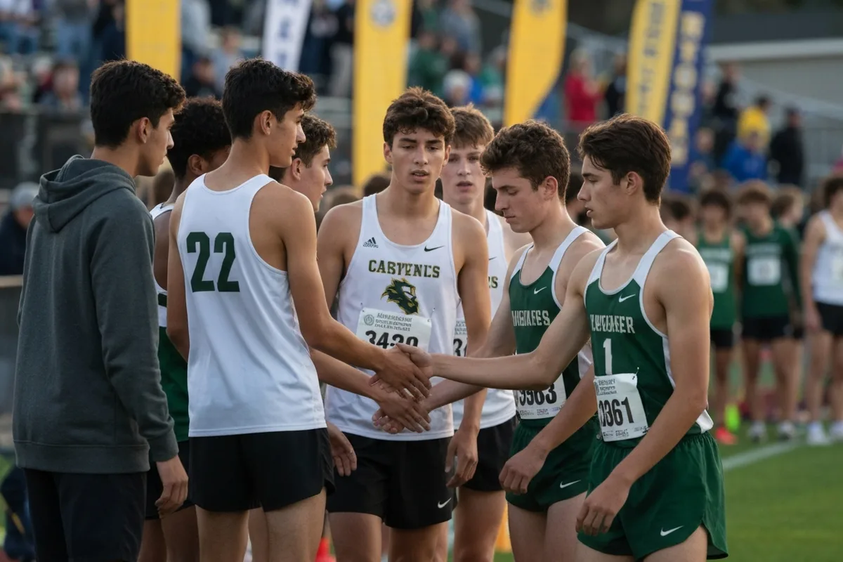 Varsity Boys Cross Country vs Liberty Hill High School at Peregrine Field.