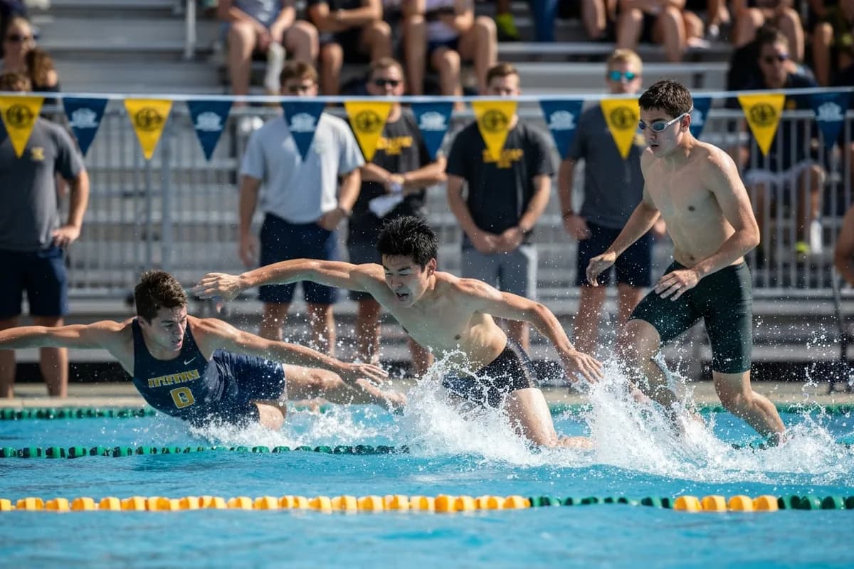 Varsity Boys Swimming vs Silver Creek High School.