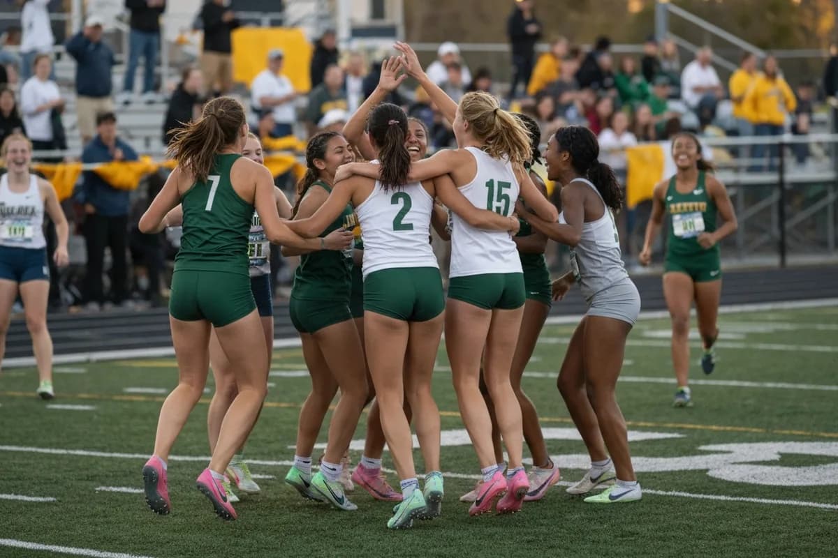 Varsity Girls Track & Field vs Lake Travis High School.