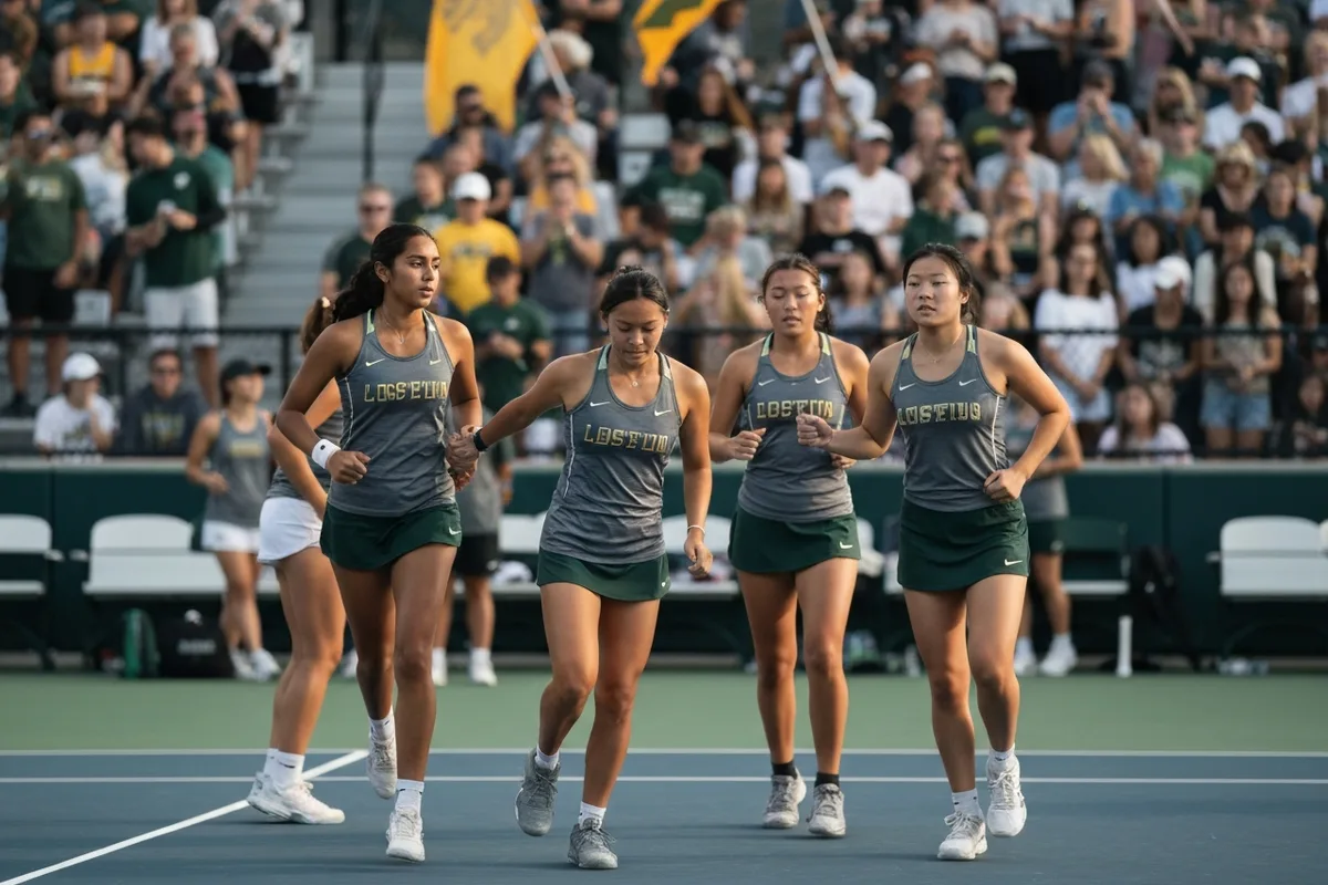 Varsity Girls Tennis vs Ridgeview High School at Peregrine Field.