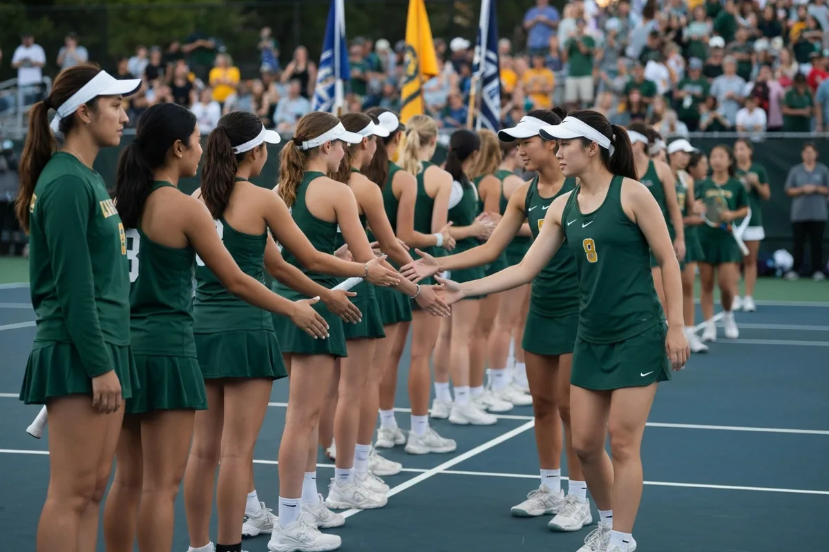 Varsity Girls Tennis vs Ridgeview High School at Peregrine Field.