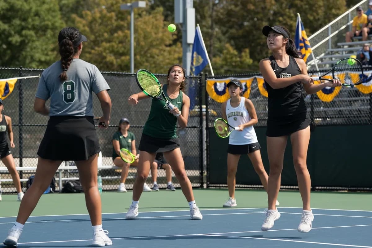 Varsity Girls Tennis vs Liberty Hill High School.