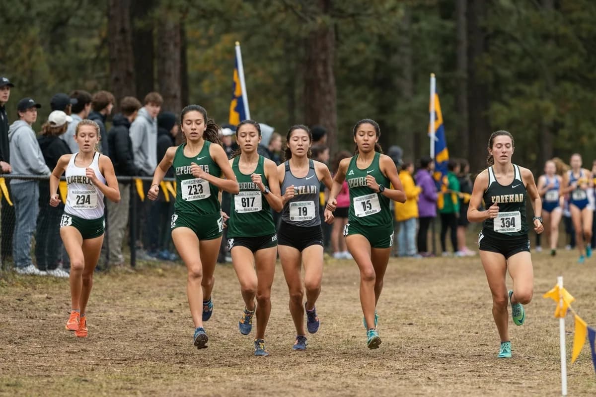 Varsity Girls Cross Country vs Silver Creek High School at Peregrine Field.