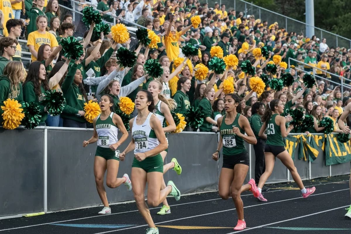 Varsity Girls Track & Field vs Heritage Academy at Peregrine Field.