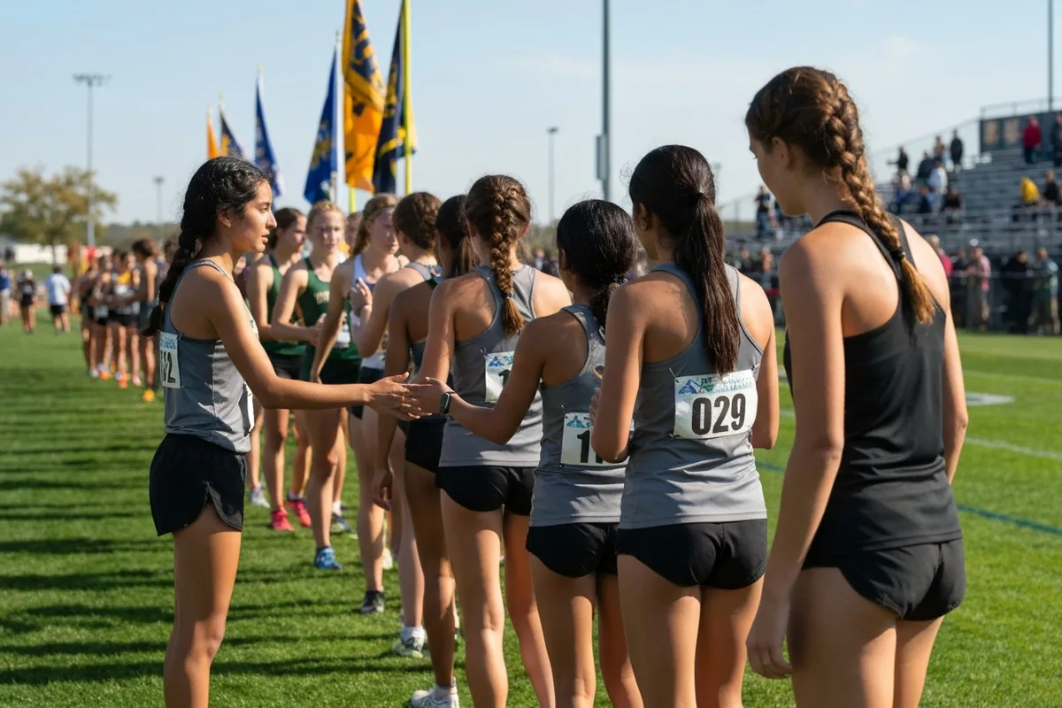 Varsity Girls Cross Country vs Heritage Academy at Peregrine Field.