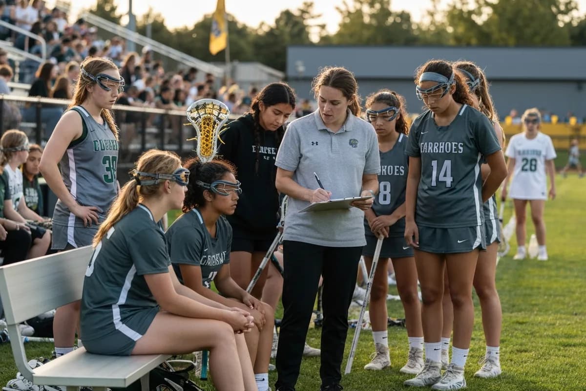 Varsity Girls Lacrosse vs River Oaks Academy at Peregrine Field.