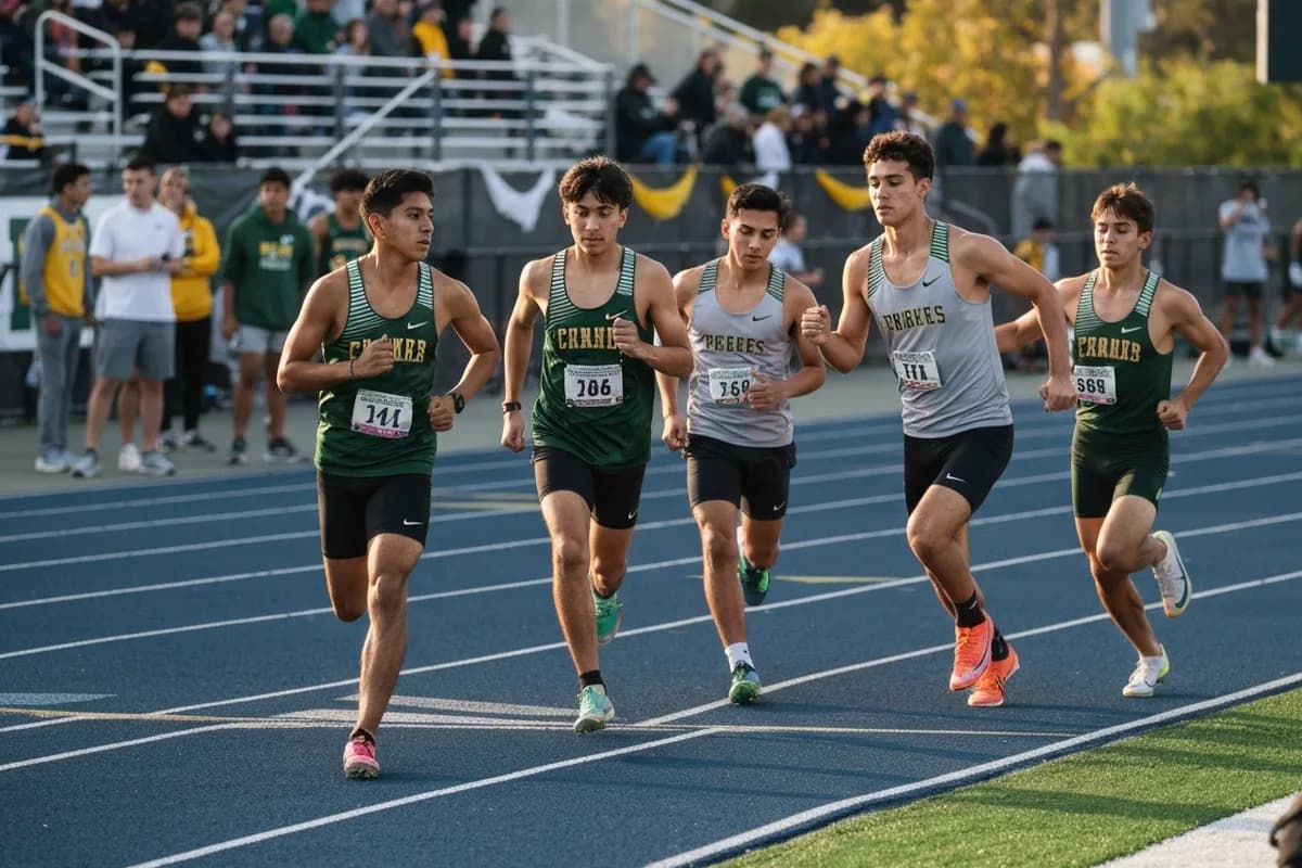 Varsity Boys Track & Field vs Ridgeview High School at Peregrine Field.