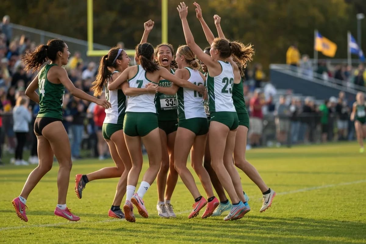 Varsity Girls Cross Country vs Ironwood Preparatory at Peregrine Field.