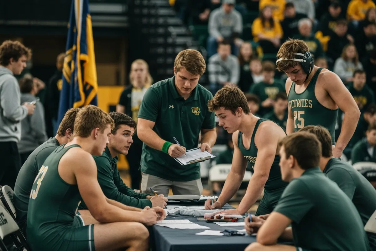 Varsity Boys Wrestling vs Heritage Academy at Peregrine Field.