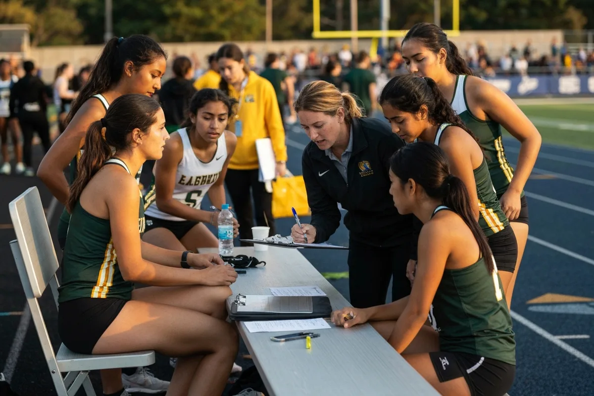 Junior Varsity Girls Track & Field vs Timber Creek High School at Peregrine Field.