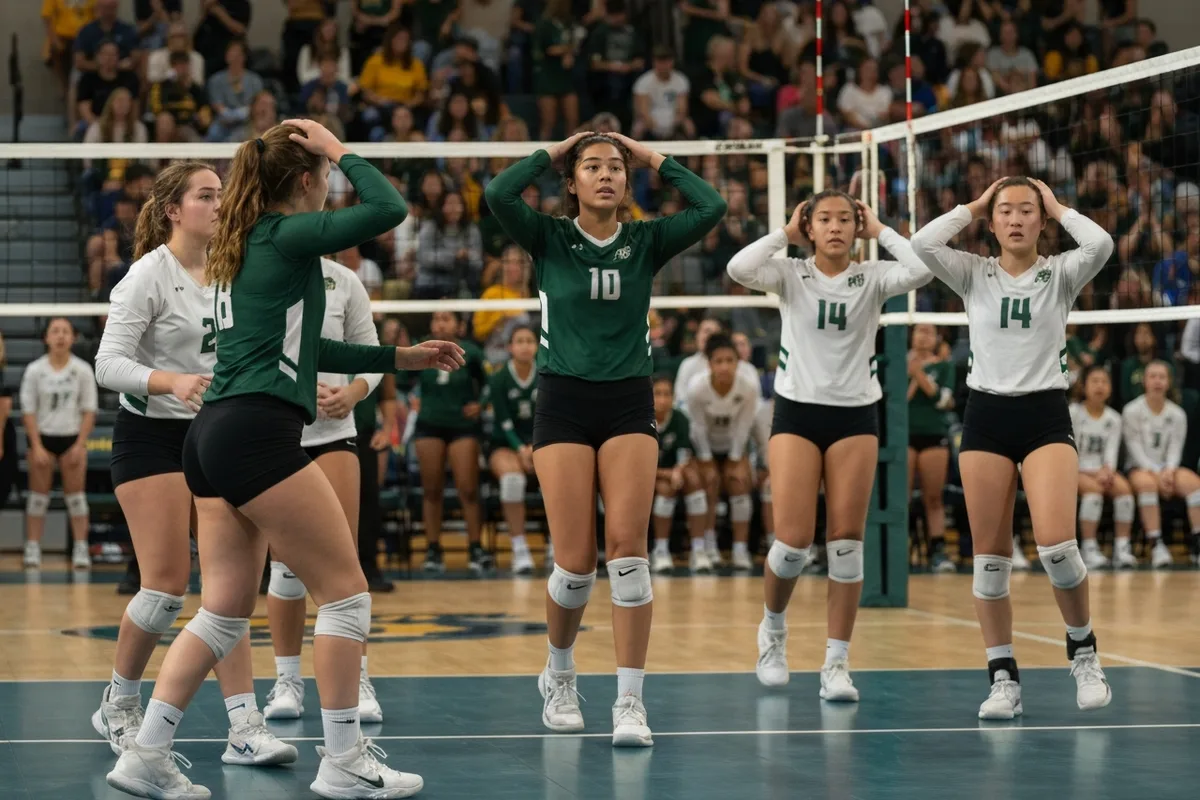 Varsity Girls Volleyball vs River Oaks Academy.