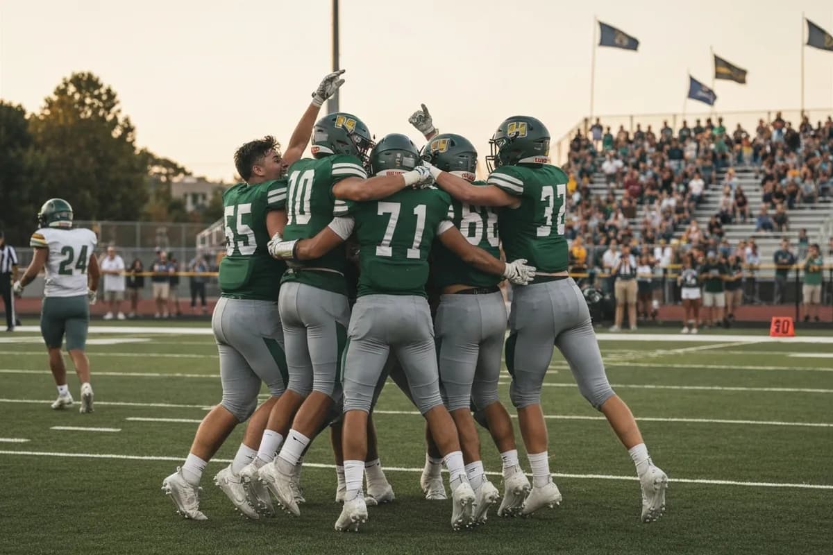 Varsity Boys Football vs Ridgeview High School at Peregrine Field.