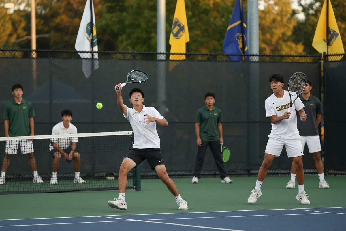 Varsity Boys Tennis vs Silver Creek High School.