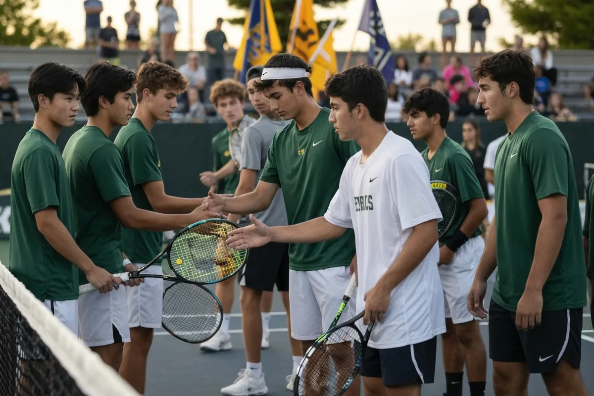 Varsity Boys Tennis vs Summit Valley High School at Peregrine Field.