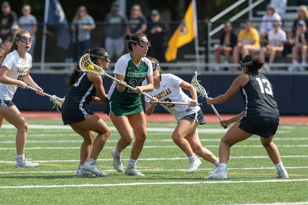 Varsity Girls Lacrosse vs Westlake High School at Peregrine Field.