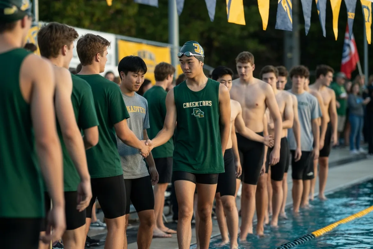 Varsity Boys Swimming vs Canyon View High School.
