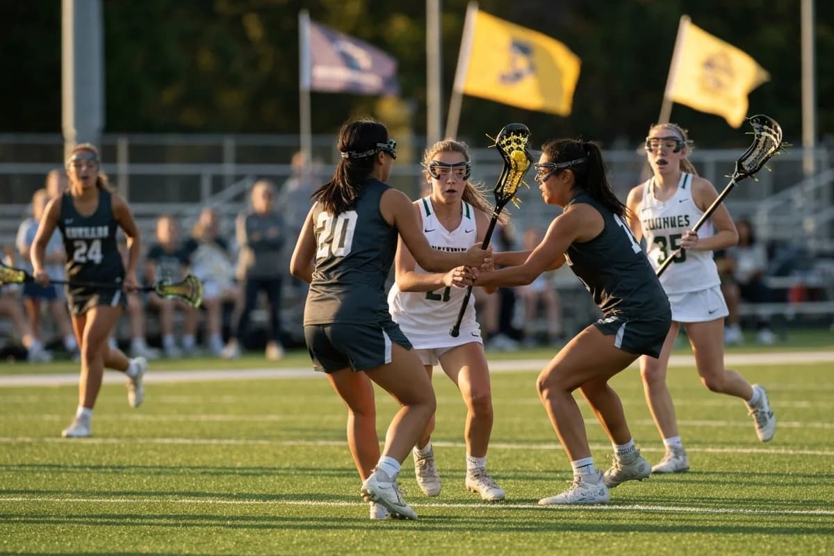 Varsity Girls Lacrosse vs Northshore High School at Peregrine Field.