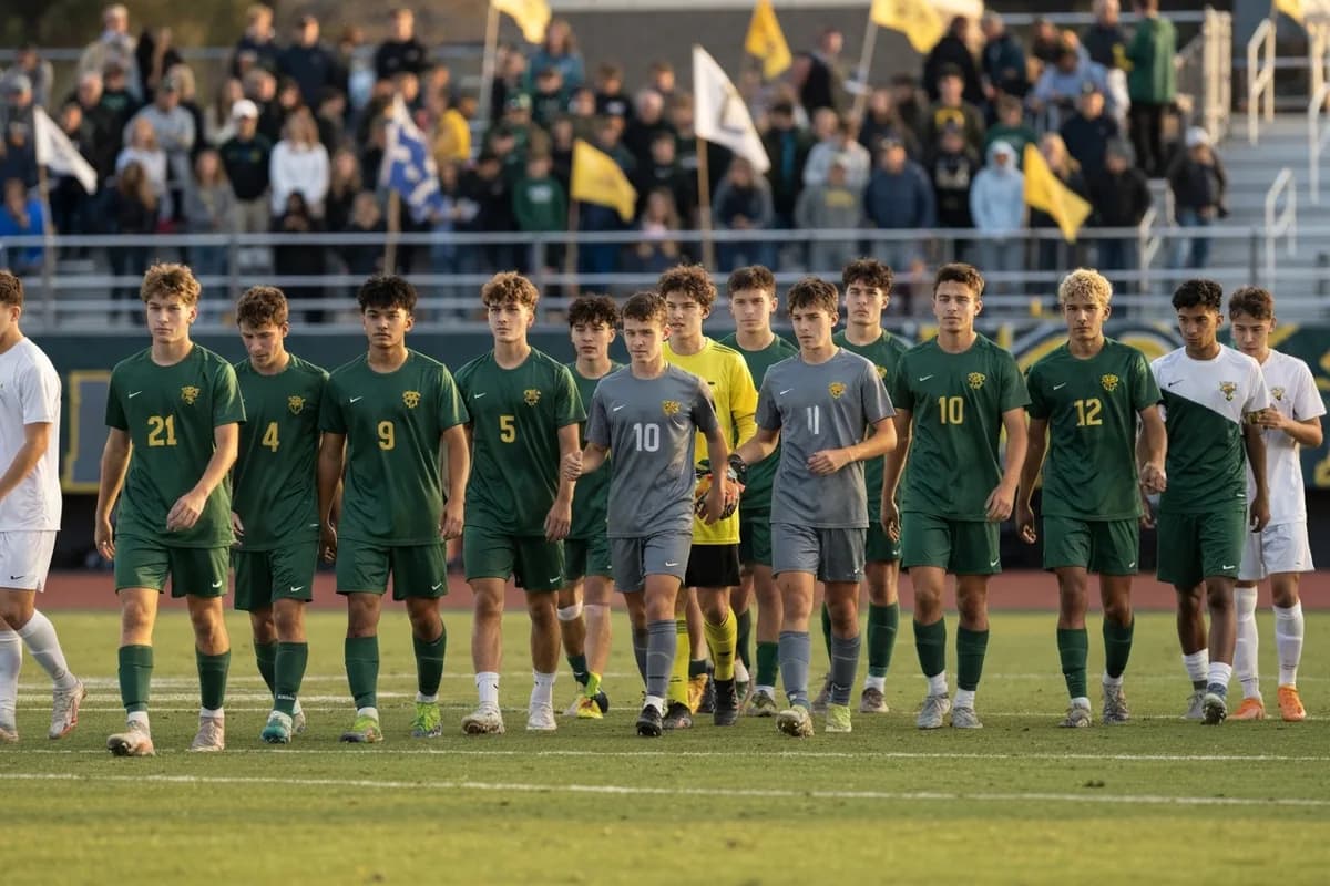 Varsity Boys Soccer vs Cedar Ridge Academy.