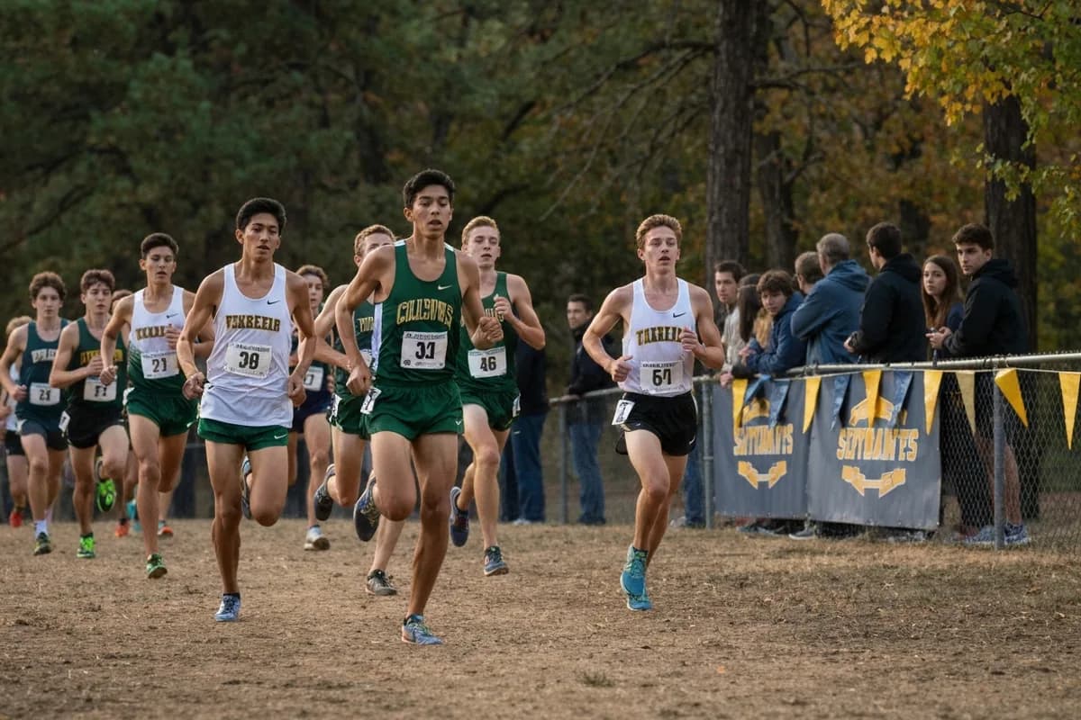 Varsity Boys Cross Country vs Silver Creek High School at Peregrine Field.