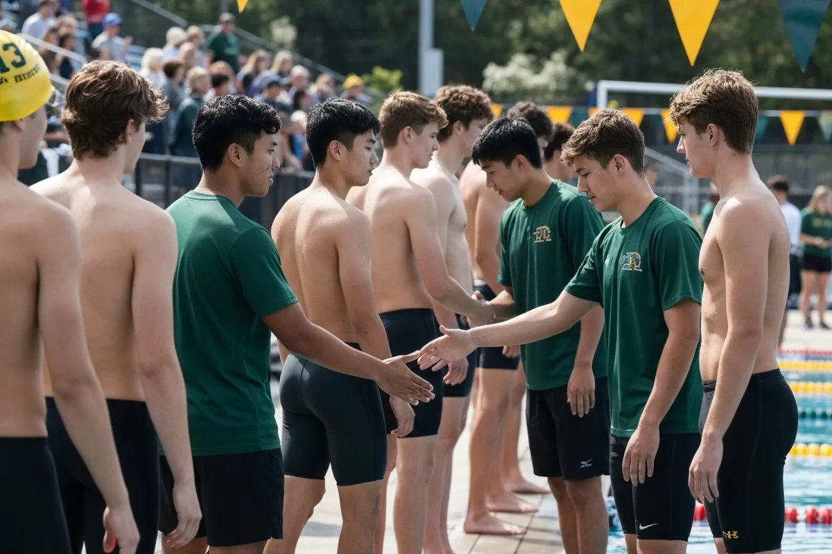 Varsity Boys Swimming vs Crestwood High School.
