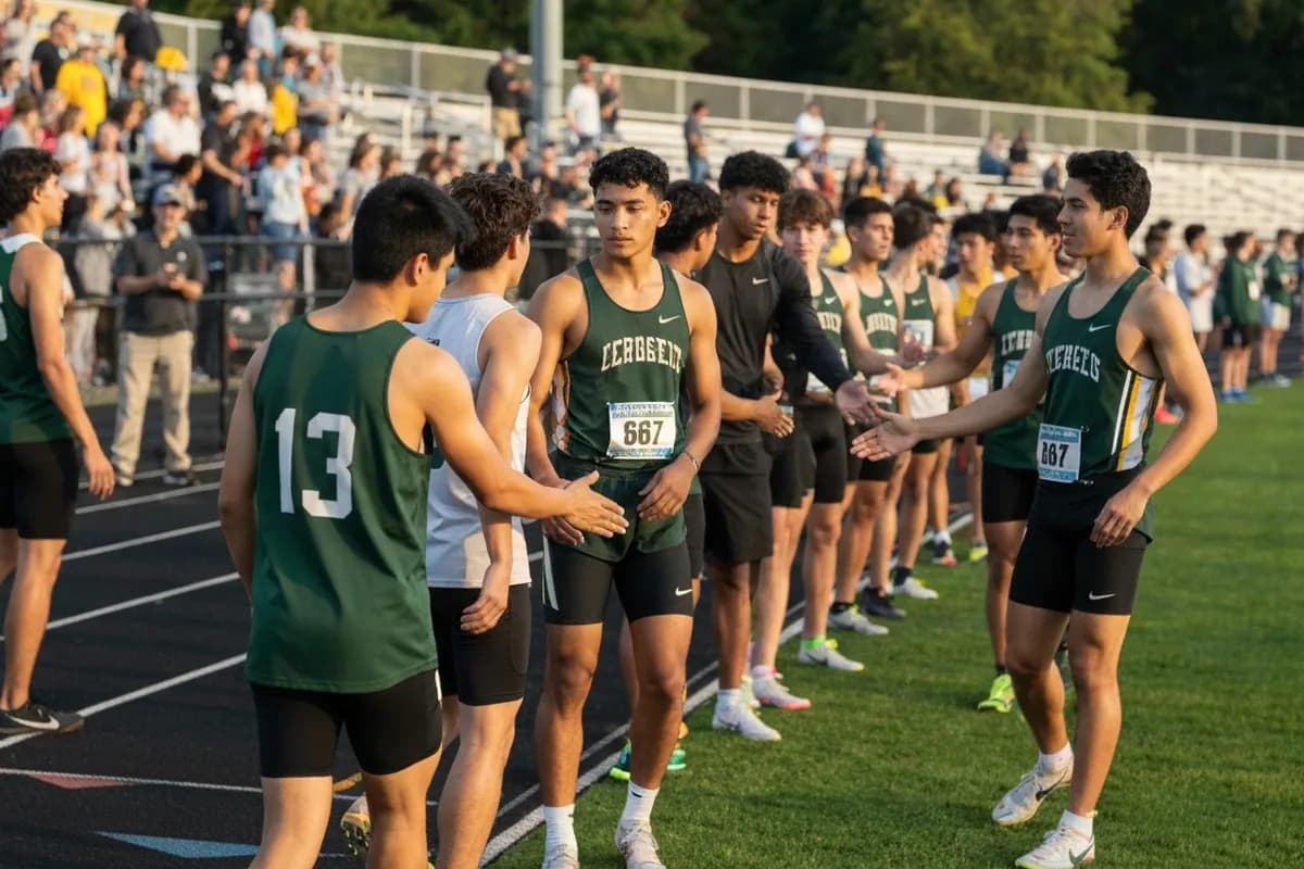 Varsity Boys Track & Field vs Pinewood High School at Peregrine Field.