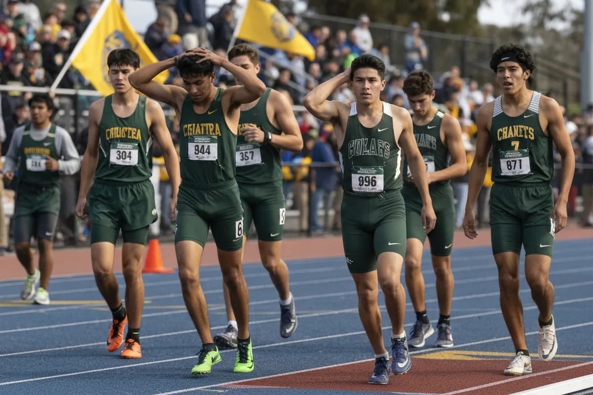 Varsity Boys Track & Field vs Pinewood High School at Peregrine Field.