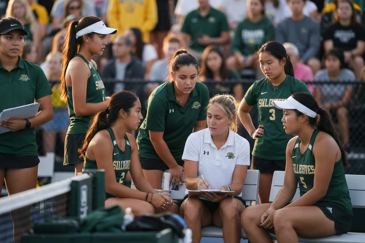 Junior Varsity Girls Tennis vs Pinewood High School.