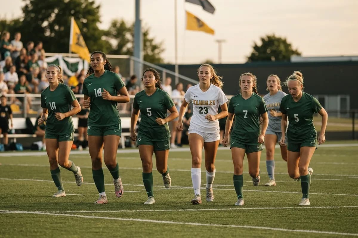 Varsity Girls Soccer vs Lake Travis High School at Peregrine Field.
