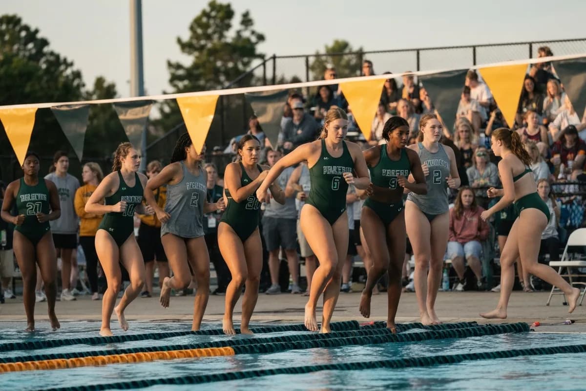 Varsity Girls Swimming vs Ridgeview High School at Peregrine Field.