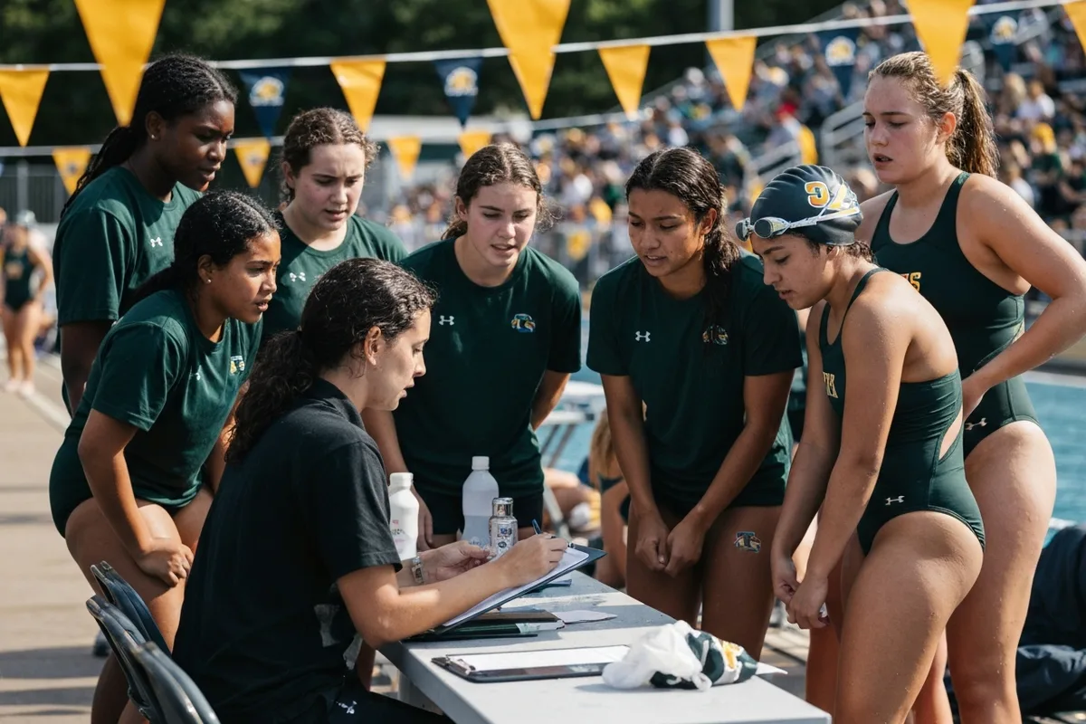 Varsity Girls Swimming vs Ridgeview High School at Peregrine Field.