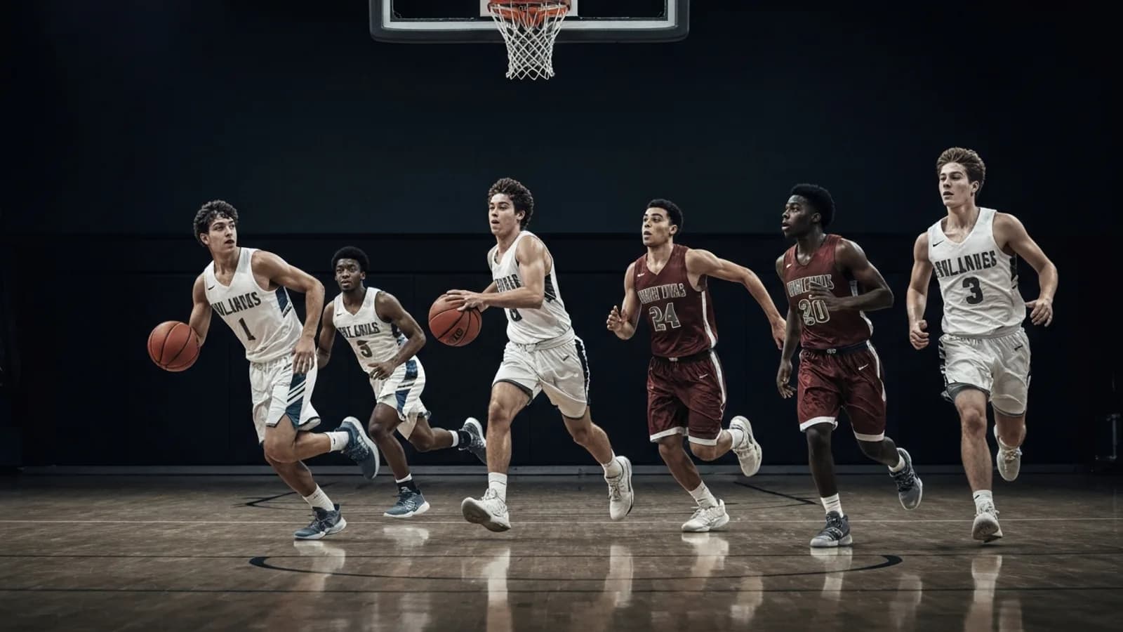 Varsity Boys Basketball team photo