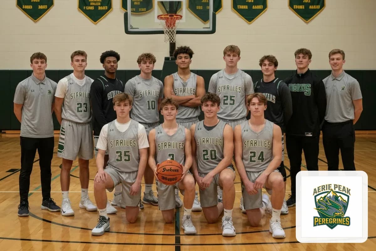 Varsity Boys Basketball team photo