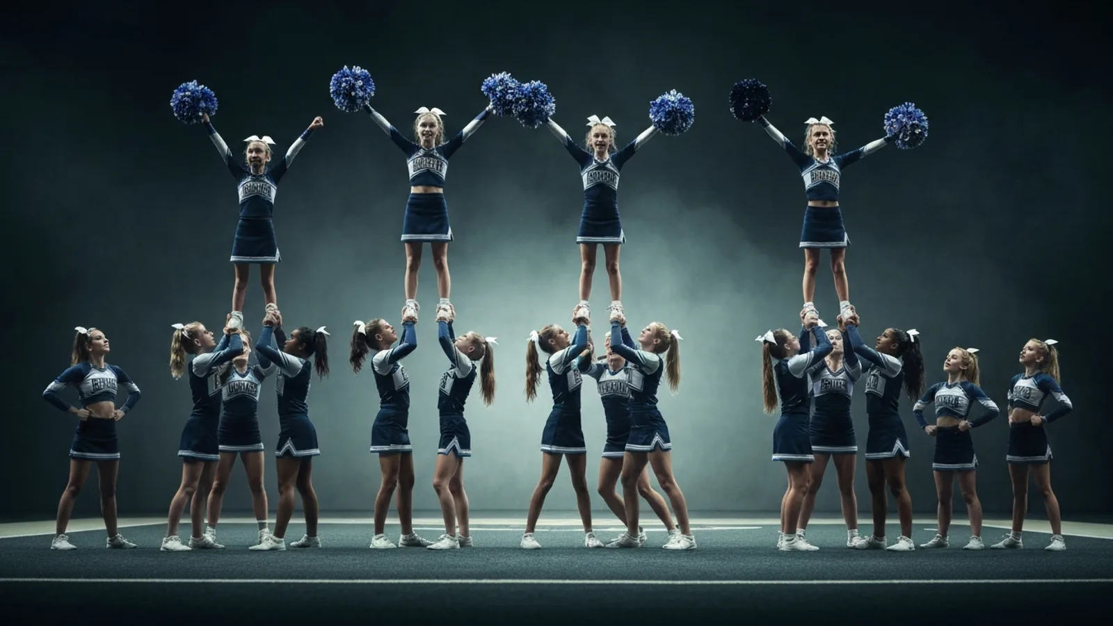 Cheerleading team photo