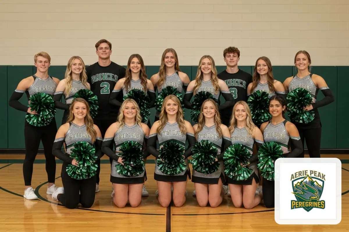 Cheerleading team photo